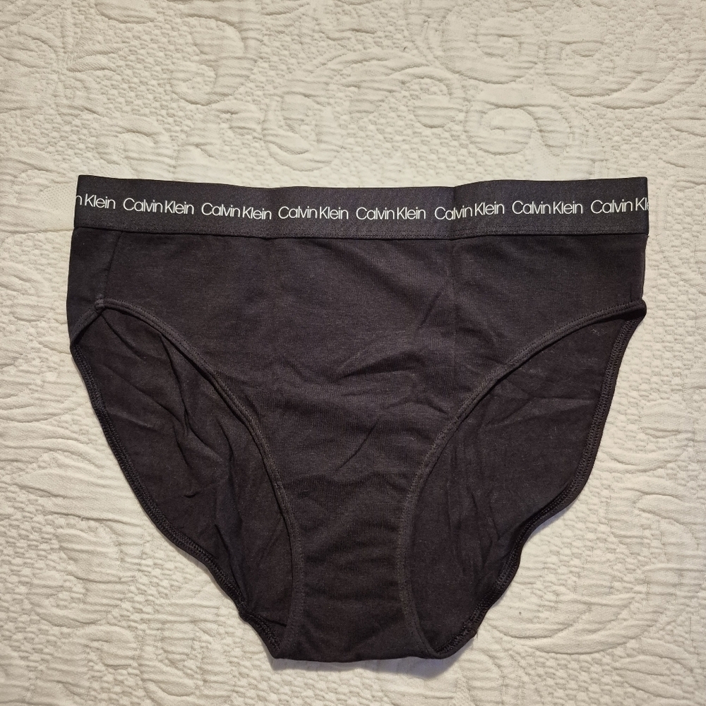 Calvin Klein womens Large black brief 1 pair NWOT
